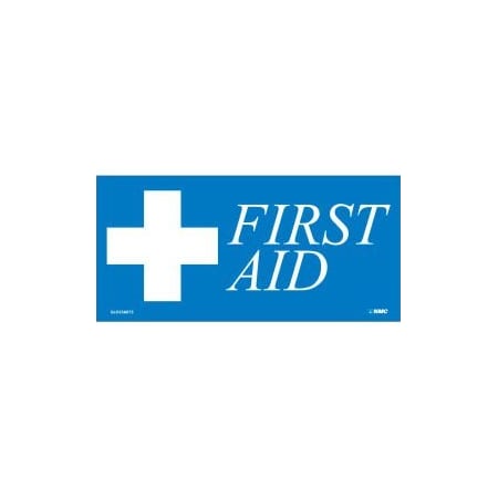 First Aid Label - Blue